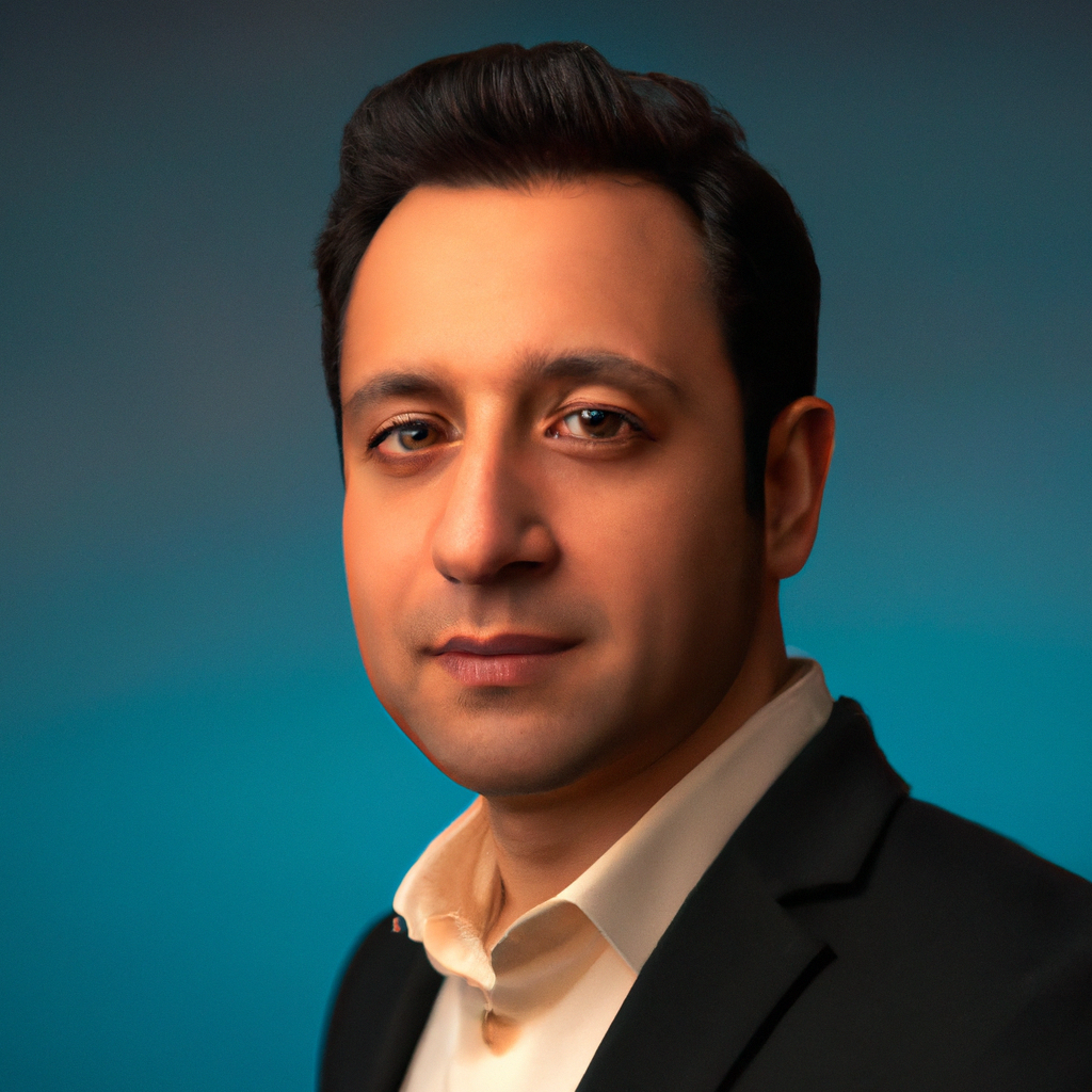 Client professionnel, portrait corporate fond bleu