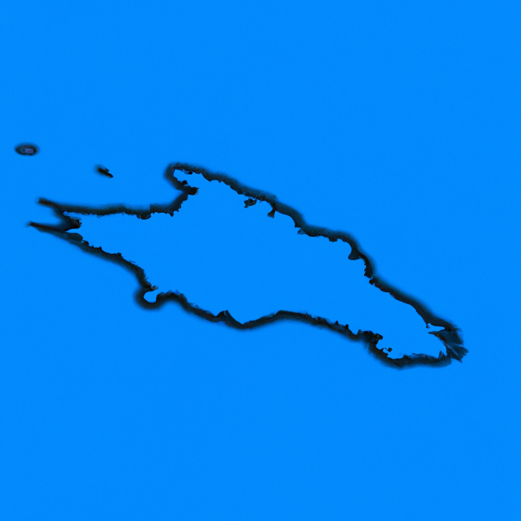 Carte mini de la Martinique en style minimal